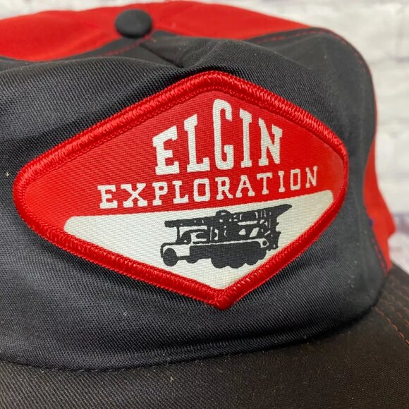 Vintage Oilfield Hat Cap Snapback ELGIN Exploration Oil Patch - FOAM DEGRADED - Picture 5 of 6